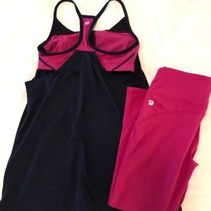 Fabletics yoga pants & workout tank w built in bra